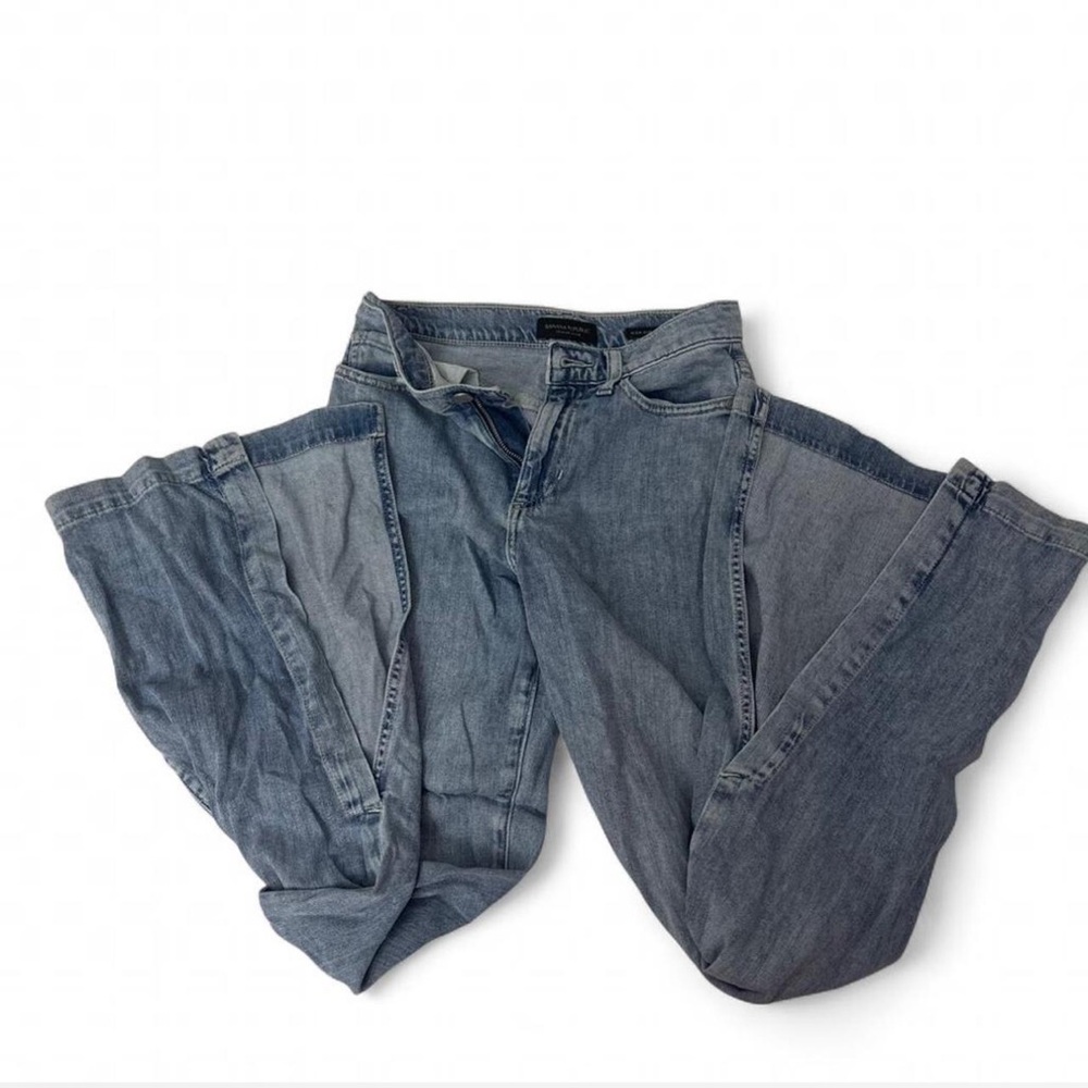 Banana Republic Flare Wide Leg Jeans in Denim Blue